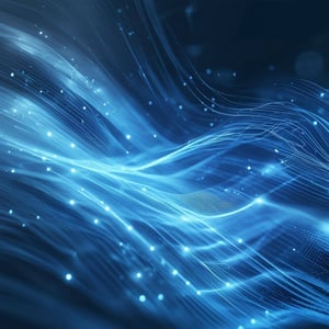 bstract futuristic background featuring soft flowing lines, subtle gradients of blue and grey, and a hint of glowing data streams moving diagonally ac